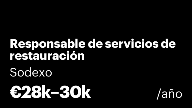 Responsable de servicios de restauración
