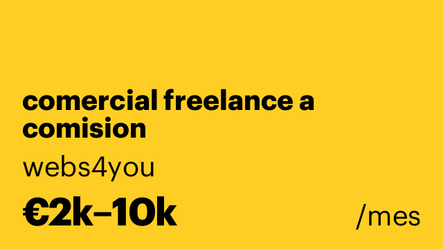 comercial freelance a comision