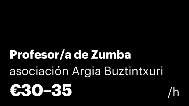 Profesor/a de Zumba