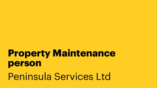 Property Maintenance person