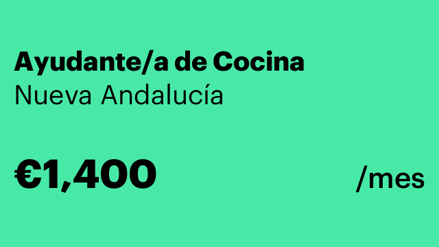 Ayudante/a de Cocina