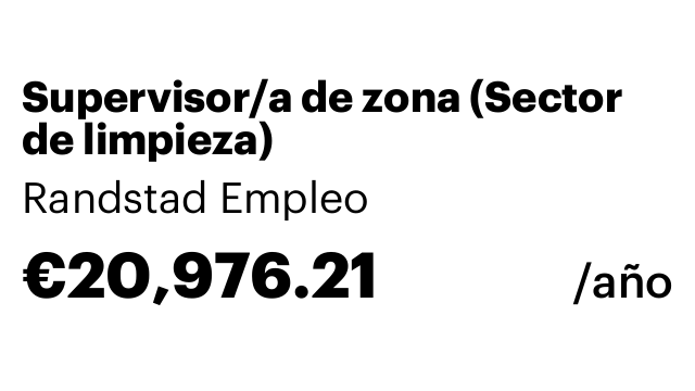 Supervisor/a de zona (Sector de limpieza)