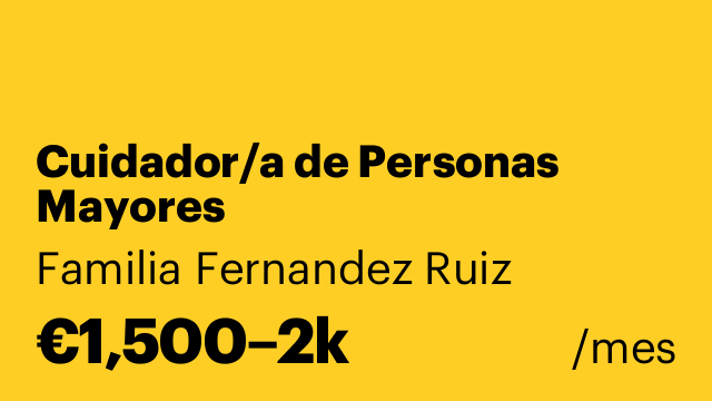 Cuidador/a de Personas Mayores