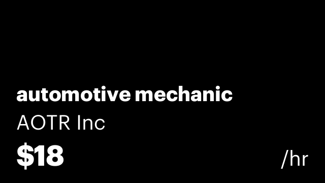 automotive mechanic