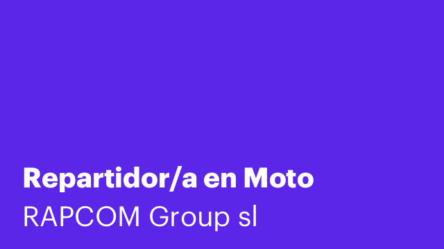 Repartidor/a en Moto
