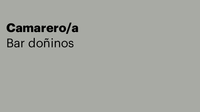 Camarero/a