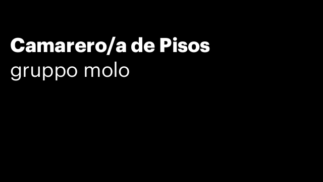 Camarero/a de Pisos