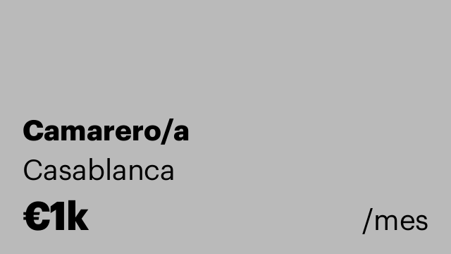 Camarero/a