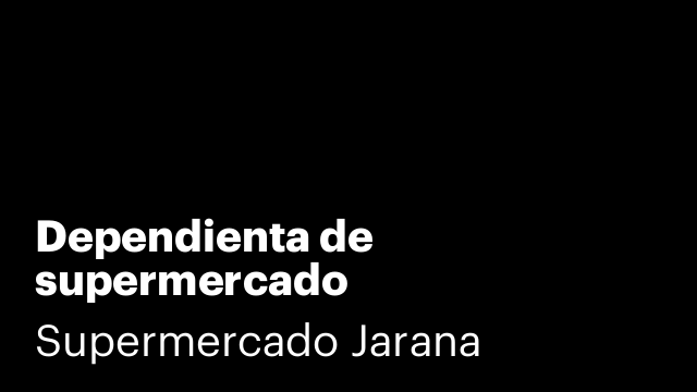 Dependienta de supermercado