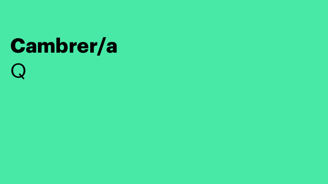 Cambrer/a