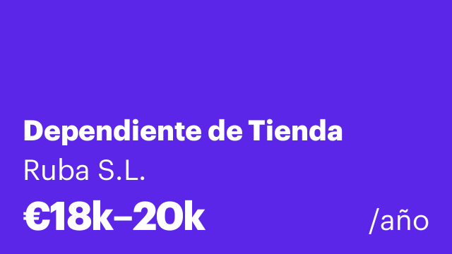 Dependiente de Tienda