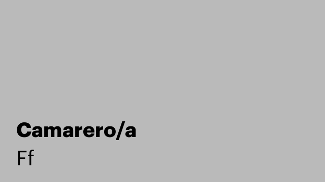 Camarero/a