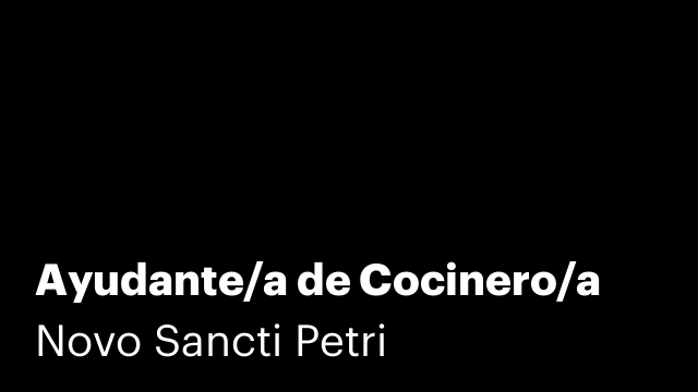 Ayudante/a de Cocinero/a