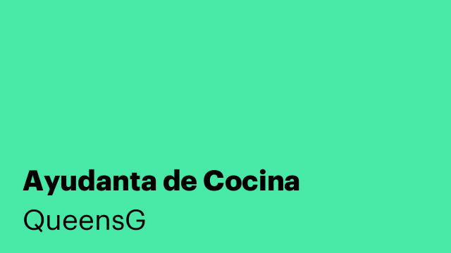 Ayudanta de Cocina