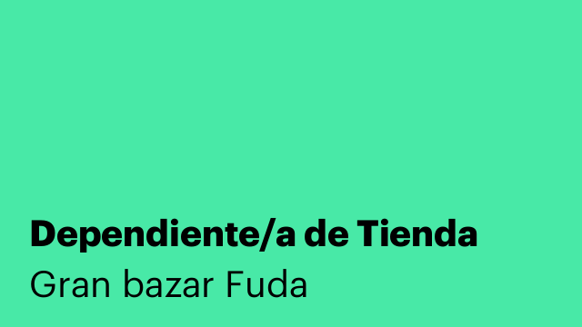 Dependiente/a de Tienda