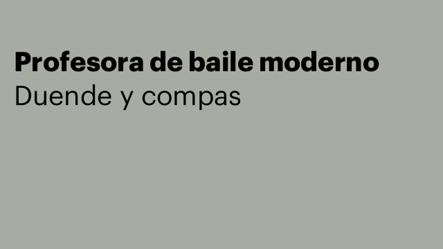Profesora de baile moderno