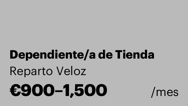 Dependiente/a de Tienda