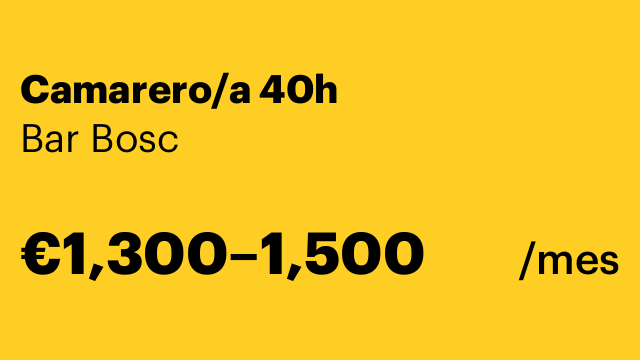 Camarero/a 40h