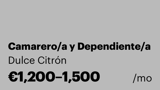 Camarero/a y Dependiente/a