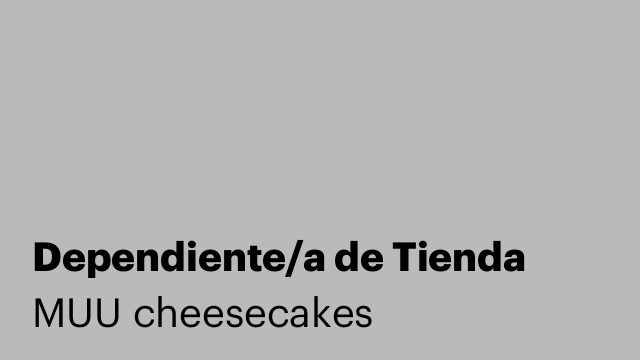 Dependiente/a de Tienda