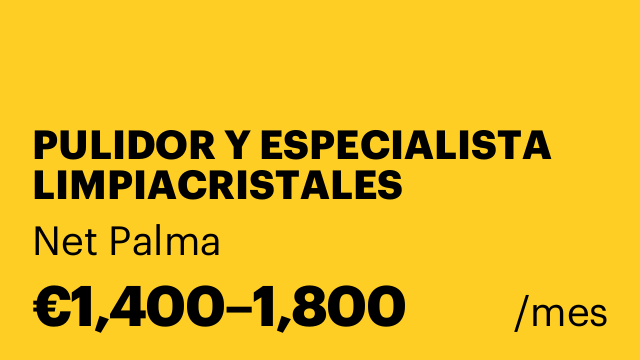 PULIDOR Y ESPECIALISTA LIMPIACRISTALES