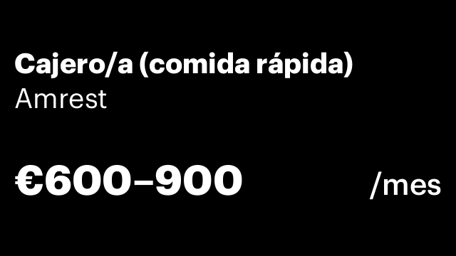 Cajero/a (comida rápida)
