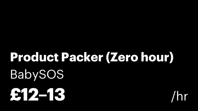 Product Packer (Zero hour)