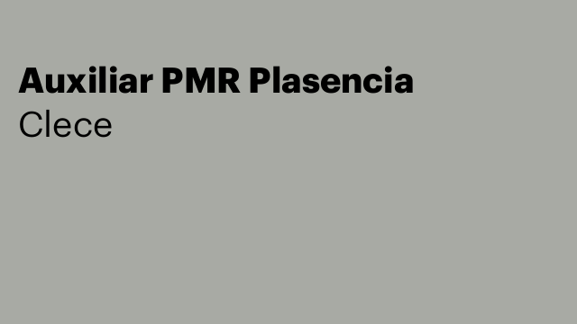 Auxiliar PMR Plasencia