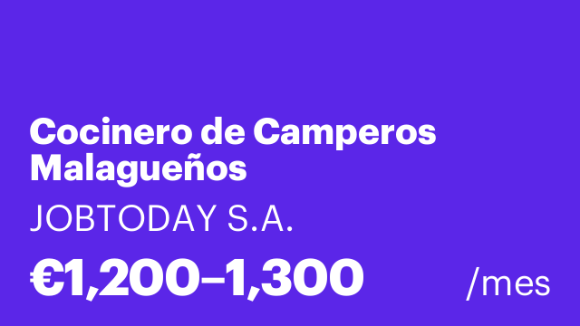 Cocinero de Camperos Malagueños