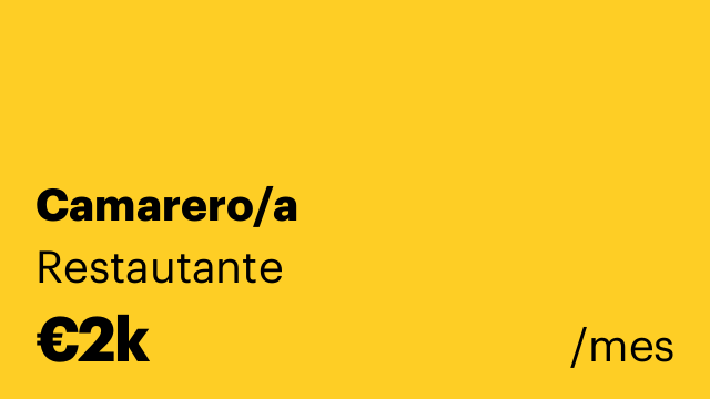 Camarero/a