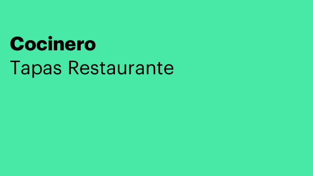 Cocinero