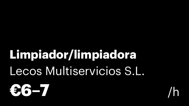 Limpiador/limpiadora