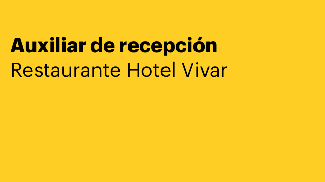 Auxiliar de recepción