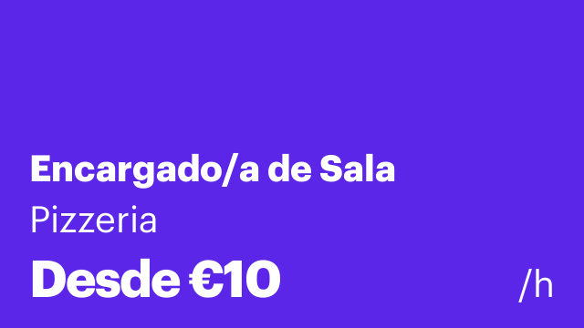 Encargado/a de Sala