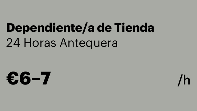 Dependiente/a de Tienda