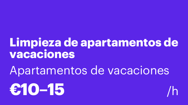 Limpieza de apartamentos de vacaciones