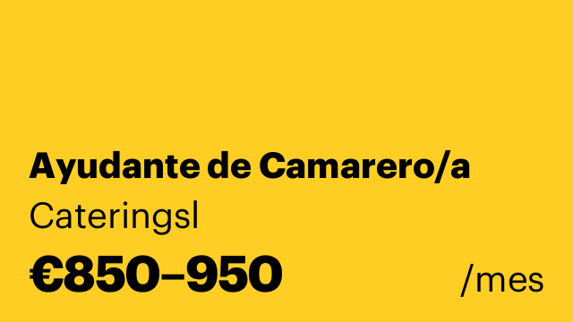 Ayudante de Camarero/a