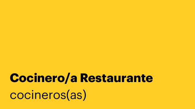 Cocinero/a Restaurante
