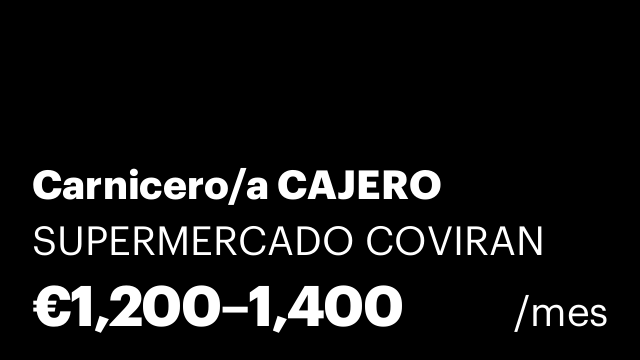 Carnicero/a CAJERO