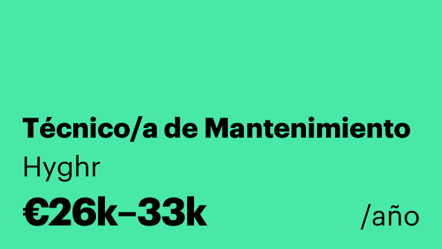 Técnico/a de Mantenimiento
