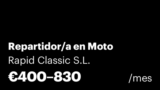 Repartidor/a en Moto