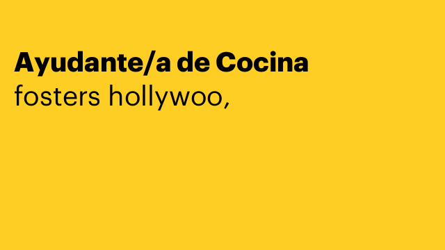 Ayudante/a de Cocina