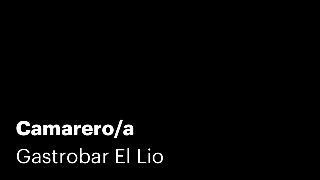 Camarero/a