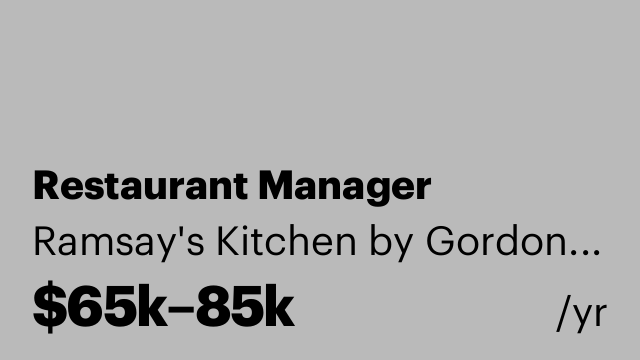 Restaurant Manager