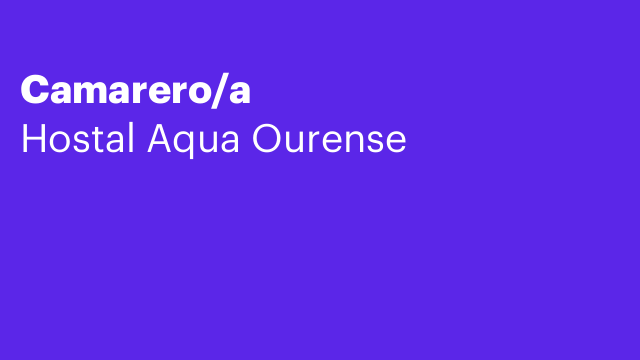 Camarero/a
