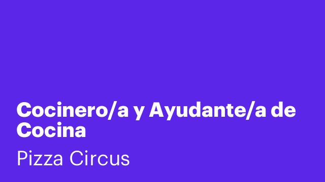 Cocinero/a y Ayudante/a de Cocina