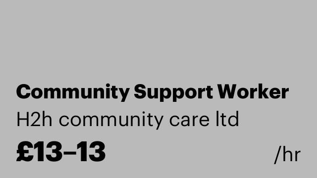 Community Support Worker