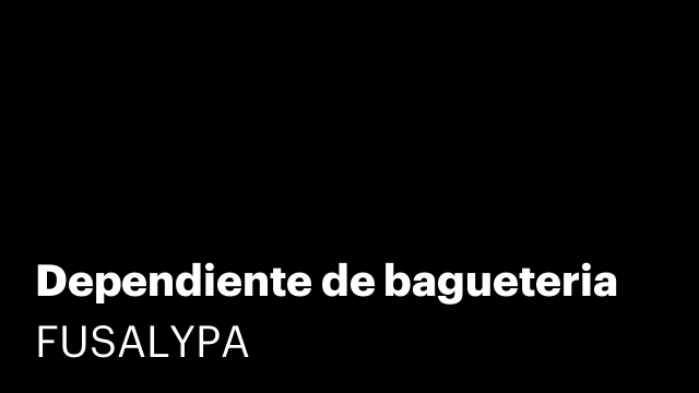 Dependiente de bagueteria