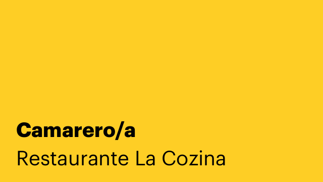 Camarero/a