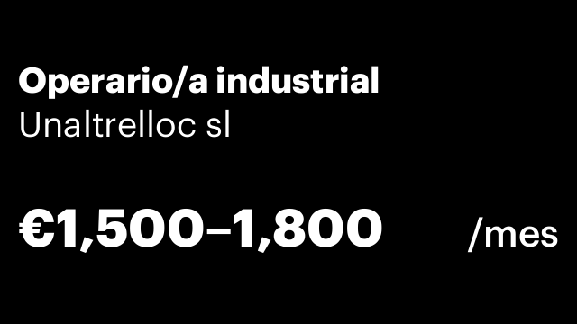 Operario/a industrial